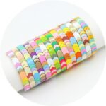 Wholesale handmade rainbow enamel tile stretch bracelet