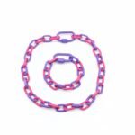 2025 Hot Selling Amazon Xiyin Daifa Popular Exaggerated Mountaineering Buckle Colorful Candy Cuban Chain Necklace Set variation 2025 Hot Selling Amazon Xiyin Daifa Popular Exaggerated Mountaineering Buckle Colorful Candy Cuban Chain Necklace Set - BR-EN-1501