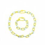 2025 Hot Selling Amazon Xiyin Daifa Popular Exaggerated Mountaineering Buckle Colorful Candy Cuban Chain Necklace Set variation 2025 Hot Selling Amazon Xiyin Daifa Popular Exaggerated Mountaineering Buckle Colorful Candy Cuban Chain Necklace Set - BR-EN-1502