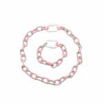 2025 Hot Selling Amazon Xiyin Daifa Popular Exaggerated Mountaineering Buckle Colorful Candy Cuban Chain Necklace Set variation 2025 Hot Selling Amazon Xiyin Daifa Popular Exaggerated Mountaineering Buckle Colorful Candy Cuban Chain Necklace Set - BR-EN-1505