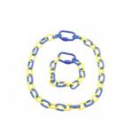 2025 Hot Selling Amazon Xiyin Daifa Popular Exaggerated Mountaineering Buckle Colorful Candy Cuban Chain Necklace Set variation 2025 Hot Selling Amazon Xiyin Daifa Popular Exaggerated Mountaineering Buckle Colorful Candy Cuban Chain Necklace Set - BR-EN-1508