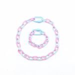 2025 Hot Selling Amazon Xiyin Daifa Popular Exaggerated Mountaineering Buckle Colorful Candy Cuban Chain Necklace Set variation 2025 Hot Selling Amazon Xiyin Daifa Popular Exaggerated Mountaineering Buckle Colorful Candy Cuban Chain Necklace Set - BR-EN-1509