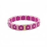 Colorful Flower Enamel Bracelet | Bohemian DIY Painted Stretch Bracelet for Women | European & American Trendy Colorblock Jewelry | Fashionable Stackable Bracelet | In Stock variation Colorful Flower Enamel Bracelet | Bohemian DIY Painted Stretch Bracelet for Women | European & American Trendy Colorblock Jewelry | Fashionable Stackable Bracelet | In Stock - BR-EN-2602