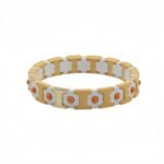 Colorful Flower Enamel Bracelet | Bohemian DIY Painted Stretch Bracelet for Women | European & American Trendy Colorblock Jewelry | Fashionable Stackable Bracelet | In Stock variation Colorful Flower Enamel Bracelet | Bohemian DIY Painted Stretch Bracelet for Women | European & American Trendy Colorblock Jewelry | Fashionable Stackable Bracelet | In Stock - BR-EN-2605
