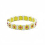 Colorful Flower Enamel Bracelet | Bohemian DIY Painted Stretch Bracelet for Women | European & American Trendy Colorblock Jewelry | Fashionable Stackable Bracelet | In Stock variation Colorful Flower Enamel Bracelet | Bohemian DIY Painted Stretch Bracelet for Women | European & American Trendy Colorblock Jewelry | Fashionable Stackable Bracelet | In Stock - BR-EN-2608