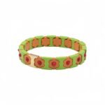Colorful Flower Enamel Bracelet | Bohemian DIY Painted Stretch Bracelet for Women | European & American Trendy Colorblock Jewelry | Fashionable Stackable Bracelet | In Stock variation Colorful Flower Enamel Bracelet | Bohemian DIY Painted Stretch Bracelet for Women | European & American Trendy Colorblock Jewelry | Fashionable Stackable Bracelet | In Stock - BR-EN-2609