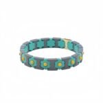 Colorful Flower Enamel Bracelet | Bohemian DIY Painted Stretch Bracelet for Women | European & American Trendy Colorblock Jewelry | Fashionable Stackable Bracelet | In Stock variation Colorful Flower Enamel Bracelet | Bohemian DIY Painted Stretch Bracelet for Women | European & American Trendy Colorblock Jewelry | Fashionable Stackable Bracelet | In Stock - BR-EN-2620