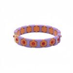 Colorful Flower Enamel Bracelet | Bohemian DIY Painted Stretch Bracelet for Women | European & American Trendy Colorblock Jewelry | Fashionable Stackable Bracelet | In Stock variation Colorful Flower Enamel Bracelet | Bohemian DIY Painted Stretch Bracelet for Women | European & American Trendy Colorblock Jewelry | Fashionable Stackable Bracelet | In Stock - BR-EN-2621