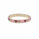Colorful Heart Enamel Bracelet | Luxury Colorblock Heart-Shaped Stretch Bracelet for Women | European & American Fashion Jewelry | Stackable Statement Bracelet | China Enamel Jewelry Manufacturer & OEM Supplier variation Colorful Heart Enamel Bracelet | Luxury Colorblock Heart-Shaped Stretch Bracelet for Women | European & American Fashion Jewelry | Stackable Statement Bracelet | China Enamel Jewelry Manufacturer & OEM Supplier - BR-EN-603