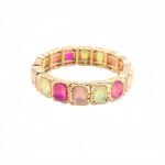 European and American Cross-Border Hot-Selling Colorful Mocha Crystal Alloy Bracelets, Fashionable and Exaggerated Elastic Bracelets, Wholesale Factory Direct Sales variation European and American Cross-Border Hot-Selling Colorful Mocha Crystal Alloy Bracelets, Fashionable and Exaggerated Elastic Bracelets, Wholesale Factory Direct Sales - MB-EN-1403