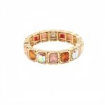 European and American Cross-Border Hot-Selling Colorful Mocha Crystal Alloy Bracelets, Fashionable and Exaggerated Elastic Bracelets, Wholesale Factory Direct Sales variation European and American Cross-Border Hot-Selling Colorful Mocha Crystal Alloy Bracelets, Fashionable and Exaggerated Elastic Bracelets, Wholesale Factory Direct Sales - MB-EN-1406