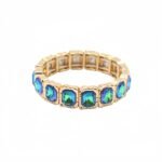 European and American Cross-Border Hot-Selling Colorful Mocha Crystal Alloy Bracelets, Fashionable and Exaggerated Elastic Bracelets, Wholesale Factory Direct Sales variation European and American Cross-Border Hot-Selling Colorful Mocha Crystal Alloy Bracelets, Fashionable and Exaggerated Elastic Bracelets, Wholesale Factory Direct Sales - MB-EN-1409