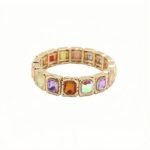 European and American Cross-Border Hot-Selling Colorful Mocha Crystal Alloy Bracelets, Fashionable and Exaggerated Elastic Bracelets, Wholesale Factory Direct Sales variation European and American Cross-Border Hot-Selling Colorful Mocha Crystal Alloy Bracelets, Fashionable and Exaggerated Elastic Bracelets, Wholesale Factory Direct Sales - MB-EN-1414