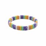 New Colorful Geometric Tile Bead Bracelet for Women | Diamond Inlaid Rainbow Stretch Bracelet | European & American Fashion Layered Stackable Jewelry | Trendy Colorblock Bohemian Accessories | Wholesale Enamel Bracelet Manufacturer | OEM & ODM Jewelry Factory variation New Colorful Geometric Tile Bead Bracelet for Women | Diamond Inlaid Rainbow Stretch Bracelet | European & American Fashion Layered Stackable Jewelry | Trendy Colorblock Bohemian Accessories | Wholesale Enamel Bracelet Manufacturer | OEM & ODM Jewelry Factory - BR-EN-2701