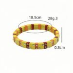 New Colorful Geometric Tile Bead Bracelet for Women | Diamond Inlaid Rainbow Stretch Bracelet | European & American Fashion Layered Stackable Jewelry | Trendy Colorblock Bohemian Accessories | Wholesale Enamel Bracelet Manufacturer | OEM & ODM Jewelry Factory variation New Colorful Geometric Tile Bead Bracelet for Women | Diamond Inlaid Rainbow Stretch Bracelet | European & American Fashion Layered Stackable Jewelry | Trendy Colorblock Bohemian Accessories | Wholesale Enamel Bracelet Manufacturer | OEM & ODM Jewelry Factory - BR-EN-2711