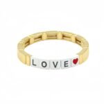 Hot Selling Personalized Gold Letter Enamel Bracelet for Women Stackable Peach Heart Oil Painting Bracelet Custom Word & Initial Stretch Bracelet Romantic Couple Love & Confession Jewelry Trendy Fashion Accessory for USA & European Markets Wholesale Enamel Jewelry Manufacturer OEM & ODM China Factory variation Hot Selling Personalized Gold Letter Enamel Bracelet for Women Stackable Peach Heart Oil Painting Bracelet Custom Word & Initial Stretch Bracelet Romantic Couple Love & Confession Jewelry Trendy Fashion Accessory for USA & European Markets Wholesale Enamel Jewelry Manufacturer OEM & ODM China Factory - BR-EN-3106