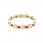 Hot Selling Personalized Gold Letter Enamel Bracelet for Women Stackable Peach Heart Oil Painting Bracelet Custom Word & Initial Stretch Bracelet Romantic Couple Love & Confession Jewelry Trendy Fashion Accessory for USA & European Markets Wholesale Enamel Jewelry Manufacturer OEM & ODM China Factory variation Hot Selling Personalized Gold Letter Enamel Bracelet for Women Stackable Peach Heart Oil Painting Bracelet Custom Word & Initial Stretch Bracelet Romantic Couple Love & Confession Jewelry Trendy Fashion Accessory for USA & European Markets Wholesale Enamel Jewelry Manufacturer OEM & ODM China Factory - BR-EN-3107