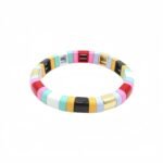 Bohemian Colorful Beaded Bracelet for Women | High-End Niche Summer Jewelry | Macaron Color Enamel Elastic Stretch Bracelet | Colorful Tile Bead Stackable Bracelet | Trendy Boho Fashion Accessory for USA & European Markets | Wholesale Enamel Jewelry Manufacturer | OEM & ODM China Factory variation Bohemian Colorful Beaded Bracelet for Women | High-End Niche Summer Jewelry | Macaron Color Enamel Elastic Stretch Bracelet | Colorful Tile Bead Stackable Bracelet | Trendy Boho Fashion Accessory for USA & European Markets | Wholesale Enamel Jewelry Manufacturer | OEM & ODM China Factory - BR-EN-3214