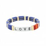Hot Selling LOVE Enamel Bracelet for Women Cross-Border E-Commerce Bohemian Colorblock Elastic Tile Bead Bracelet Colorful Letter LOVE Stretch Bracelet Trendy Stackable Fashion Jewelry for USA & European Markets variation Hot Selling LOVE Enamel Bracelet for Women Cross-Border E-Commerce Bohemian Colorblock Elastic Tile Bead Bracelet Colorful Letter LOVE Stretch Bracelet Trendy Stackable Fashion Jewelry for USA & European Markets - BR-EN-3404
