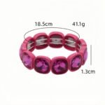 Rainbow Crystal Tile Bracelet for Women | Colorful Square Gemstone Stretch Bracelet | Crystal Colorblock Stackable Statement Jewelry | Trendy Chunky Beaded Bracelet for USA & European Fashion Markets | Wholesale Jewelry Manufacturer | OEM & ODM Factory variation Rainbow Crystal Tile Bracelet for Women | Colorful Square Gemstone Stretch Bracelet | Crystal Colorblock Stackable Statement Jewelry | Trendy Chunky Beaded Bracelet for USA & European Fashion Markets | Wholesale Jewelry Manufacturer | OEM & ODM Factory - MB-EN-2020